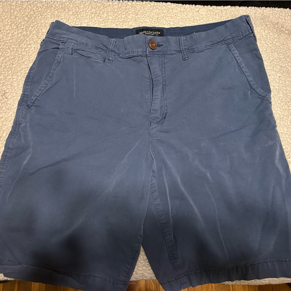 American Eagle Outfitters Slate Blue Flat Front Shorts